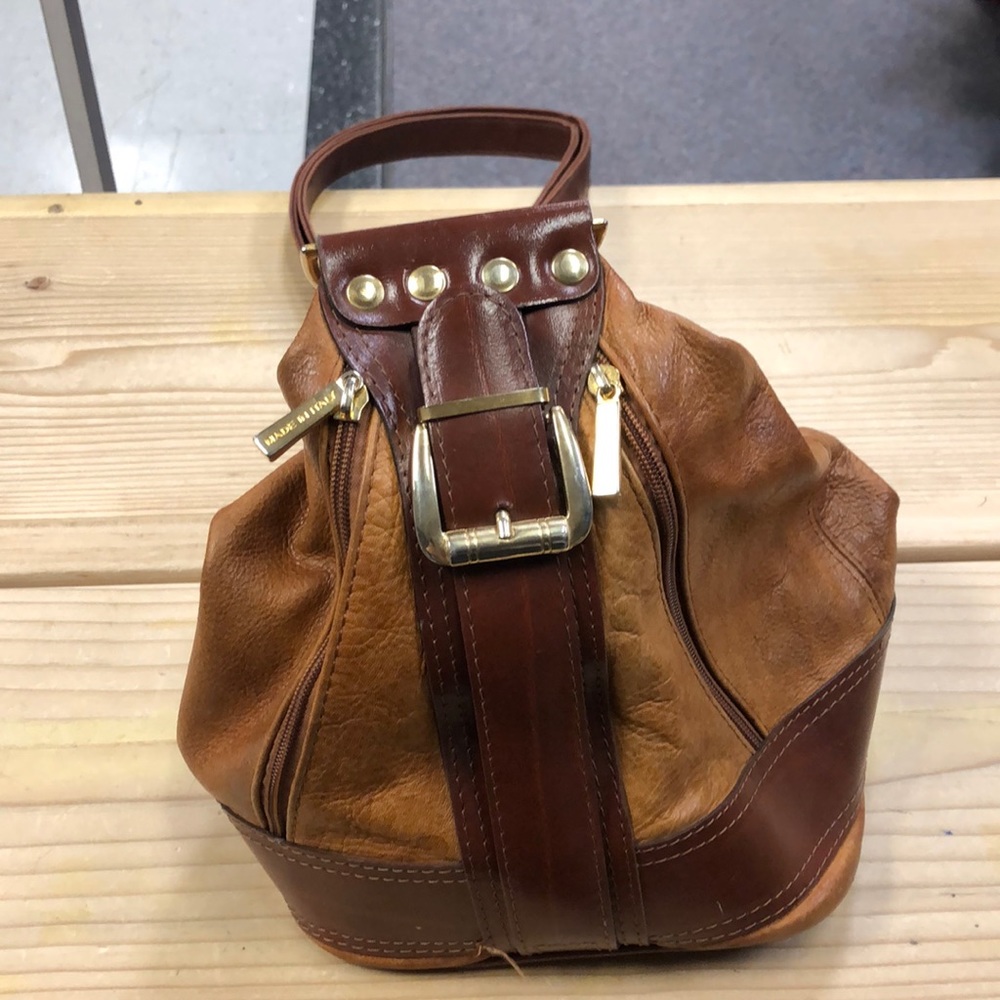 Vintage Valentino Di Paola Leather Backpack Purse